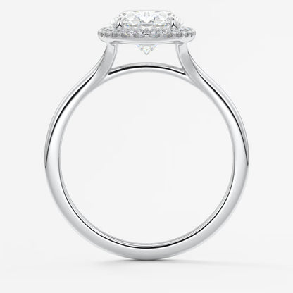 Aeris oval halo two-tone engagement ring