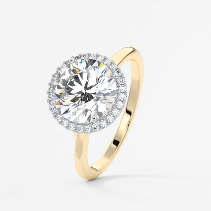 Aeris round halo two-tone engagement ring