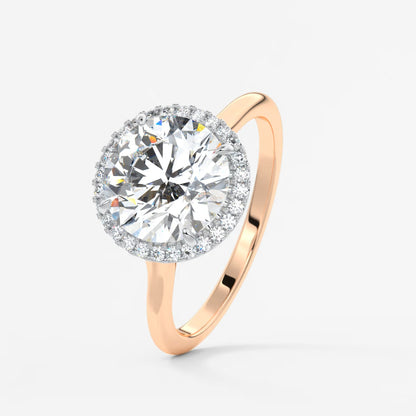 Aeris round halo two-tone engagement ring