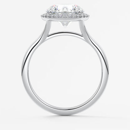 Aeris round halo two-tone engagement ring