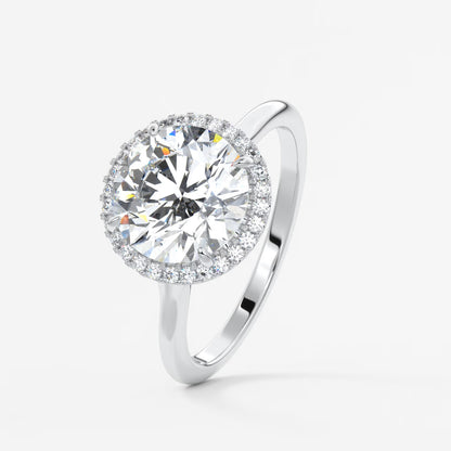 Aeris round halo two-tone engagement ring