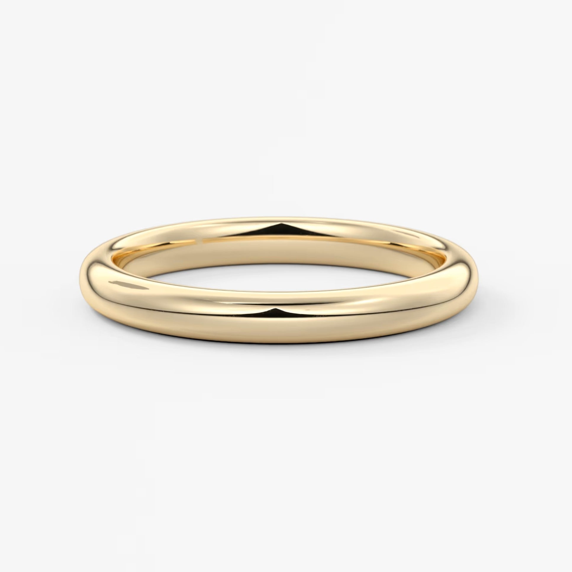 Alden round comfort-fit wedding band