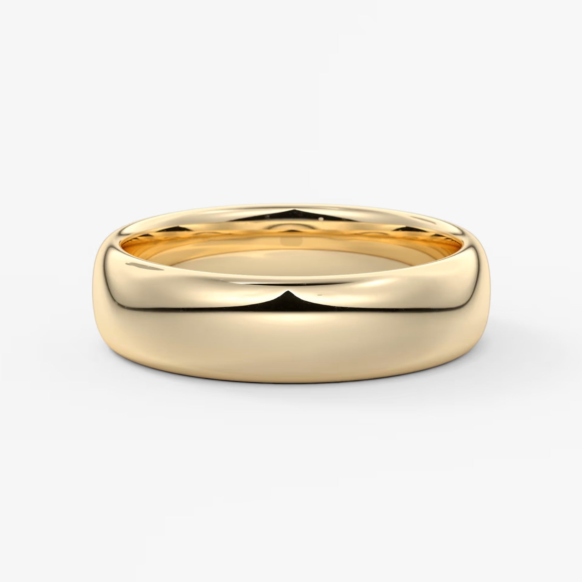 Alden round comfort-fit wedding band
