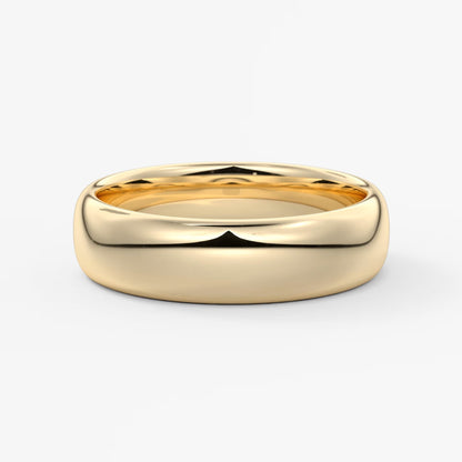 Alden round comfort-fit wedding band