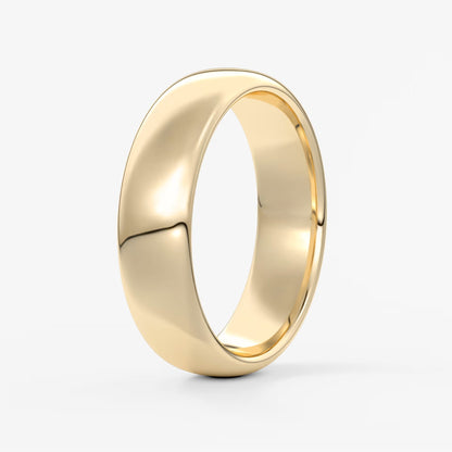 Alden round comfort-fit wedding band