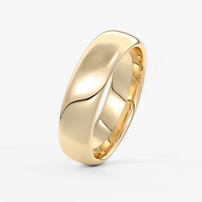 Alden round comfort-fit wedding band