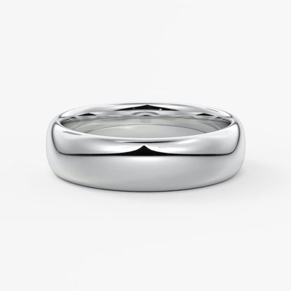 Alden round comfort-fit wedding band