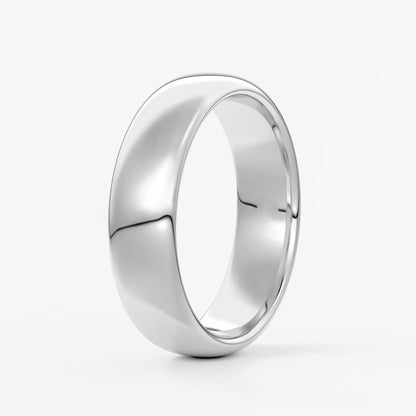 Alden round comfort-fit wedding band