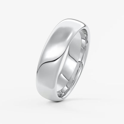 Alden round comfort-fit wedding band