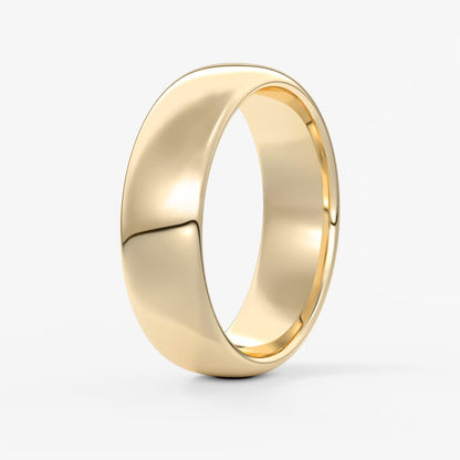 Alden round comfort-fit wedding band