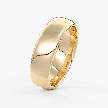 Alden round comfort-fit wedding band