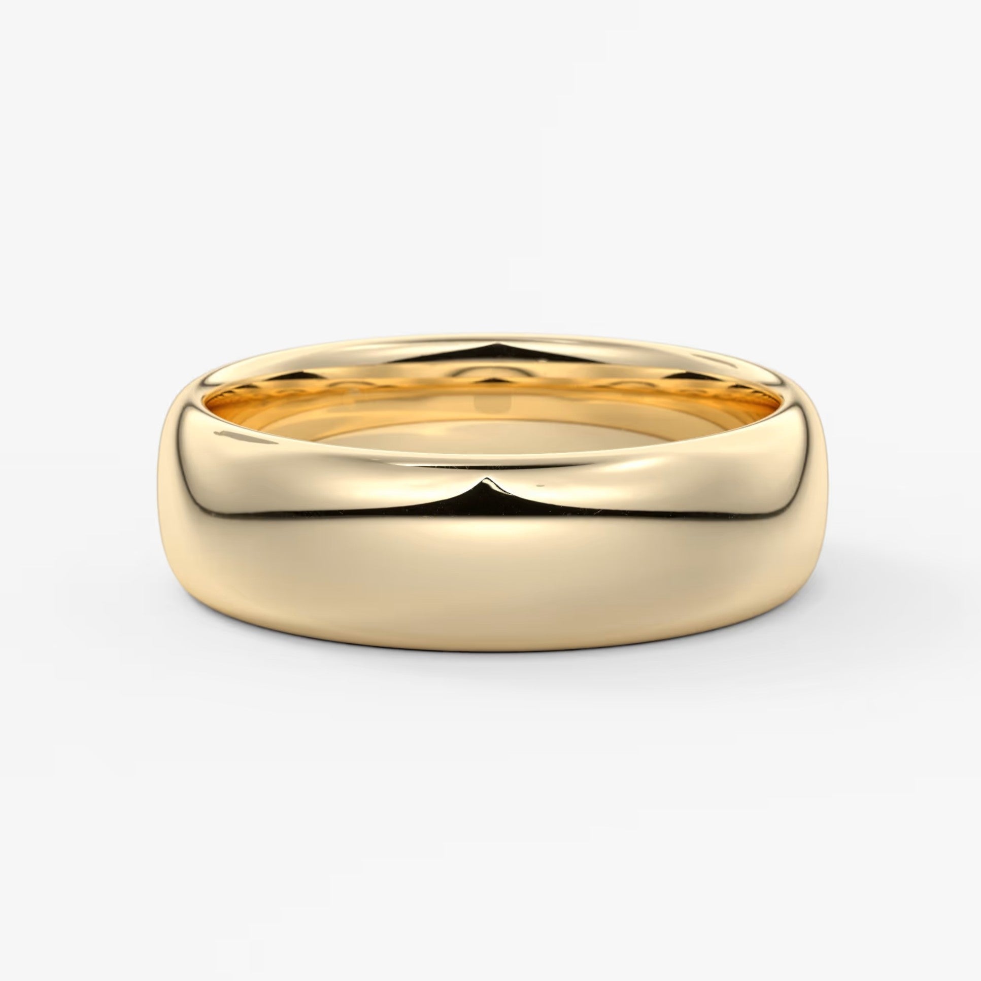 Alden round comfort-fit wedding band