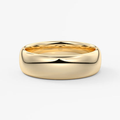 Alden round comfort-fit wedding band
