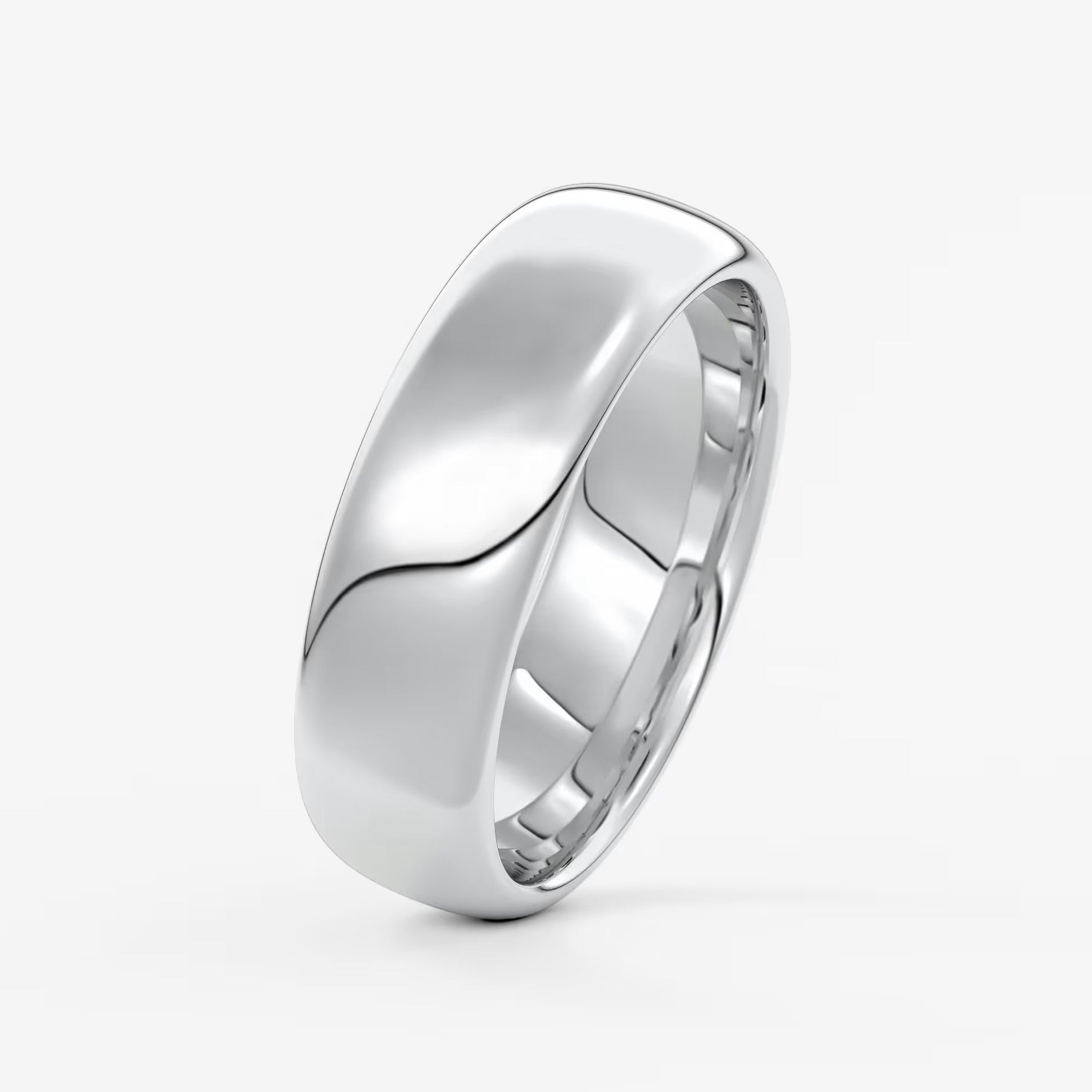 Alden round comfort-fit wedding band