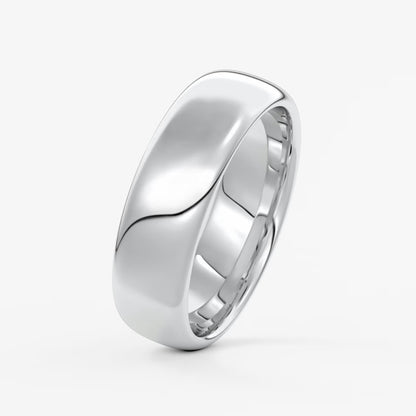 Alden round comfort-fit wedding band