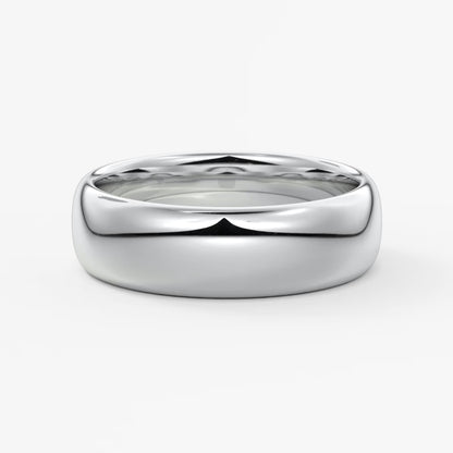 Alden round comfort-fit wedding band