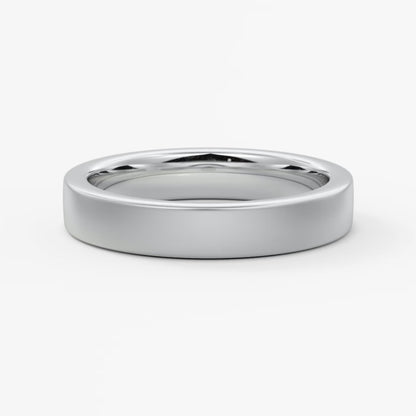 Atlas square matte comfort-fit wedding band