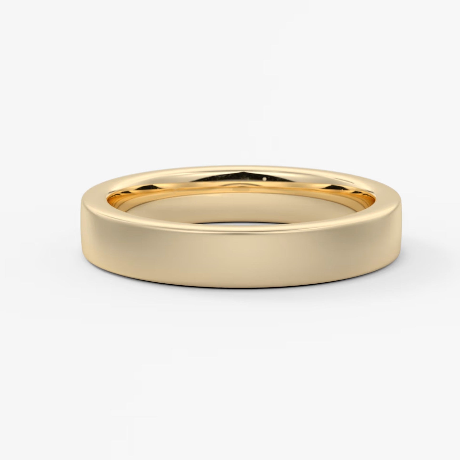 Atlas square matte comfort-fit wedding band
