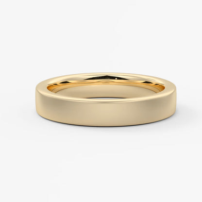 Atlas square matte comfort-fit wedding band