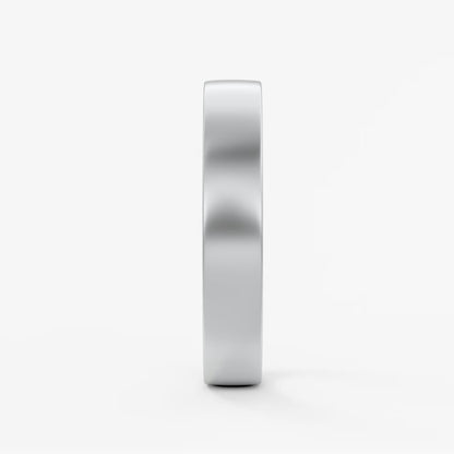 Atlas square matte comfort-fit wedding band