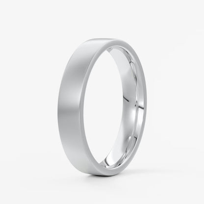 Atlas square matte comfort-fit wedding band