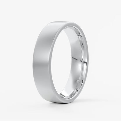 Atlas square matte comfort-fit wedding band