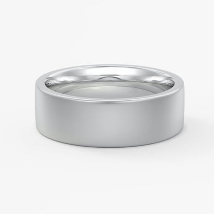 Atlas square matte comfort-fit wedding band