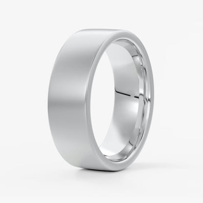 Atlas square matte comfort-fit wedding band