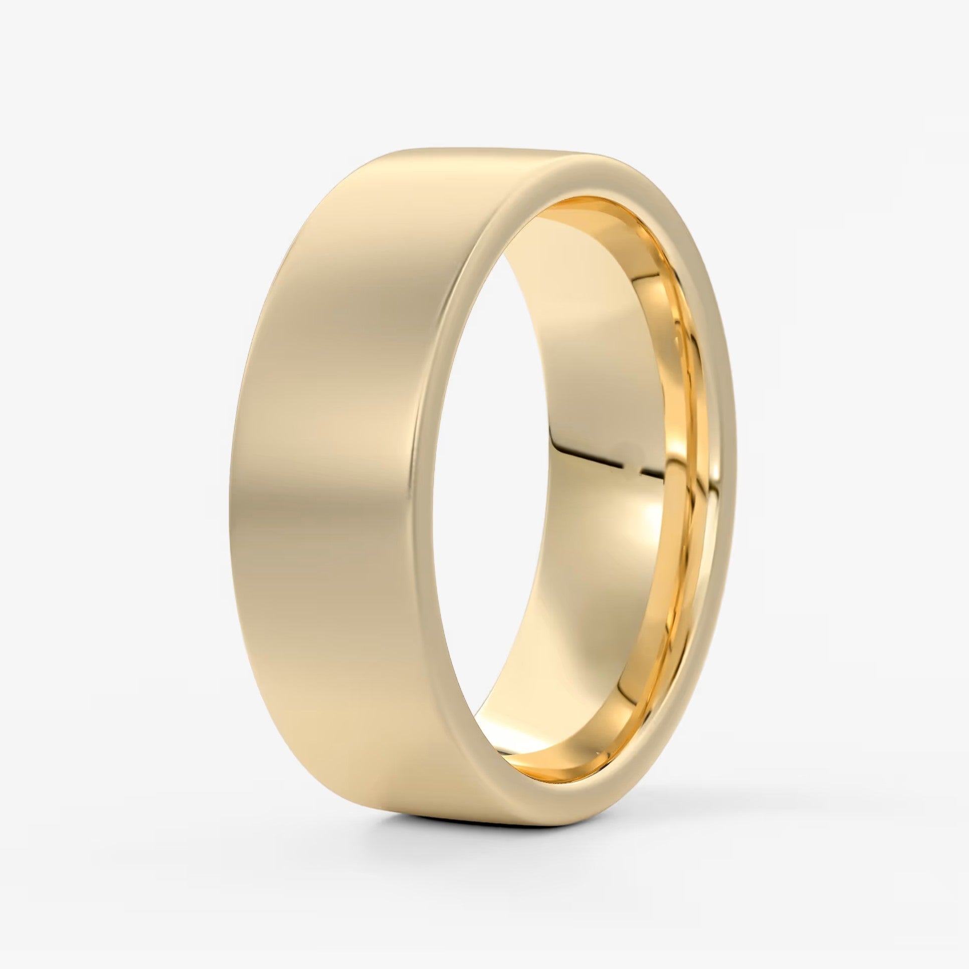 Atlas square matte comfort-fit wedding band