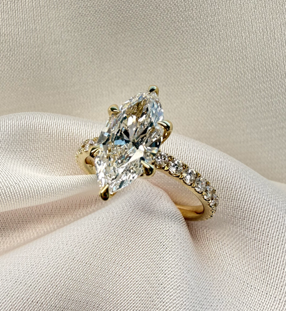 Aura Glide Marquise Pave Engagement Ring
