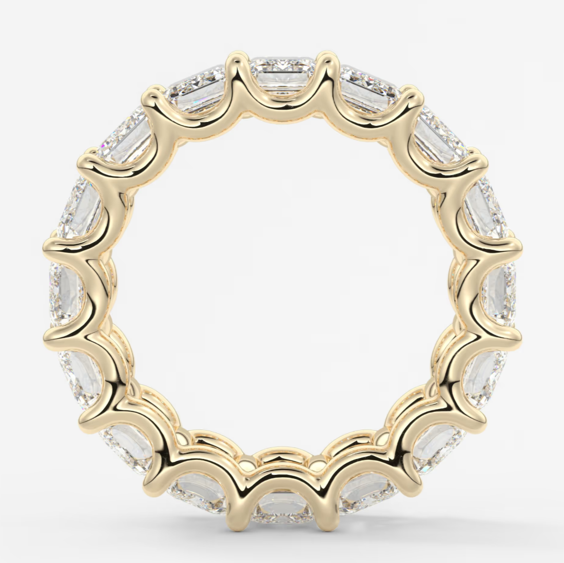 Custom made aurelia emerald eternity band 6mm – lab-grown or natural diamonds