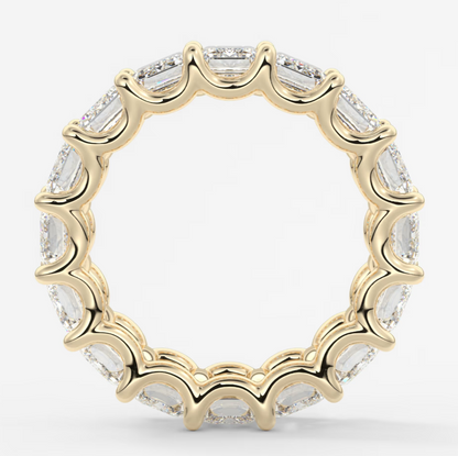 Custom made aurelia emerald eternity band 6mm – lab-grown or natural diamonds