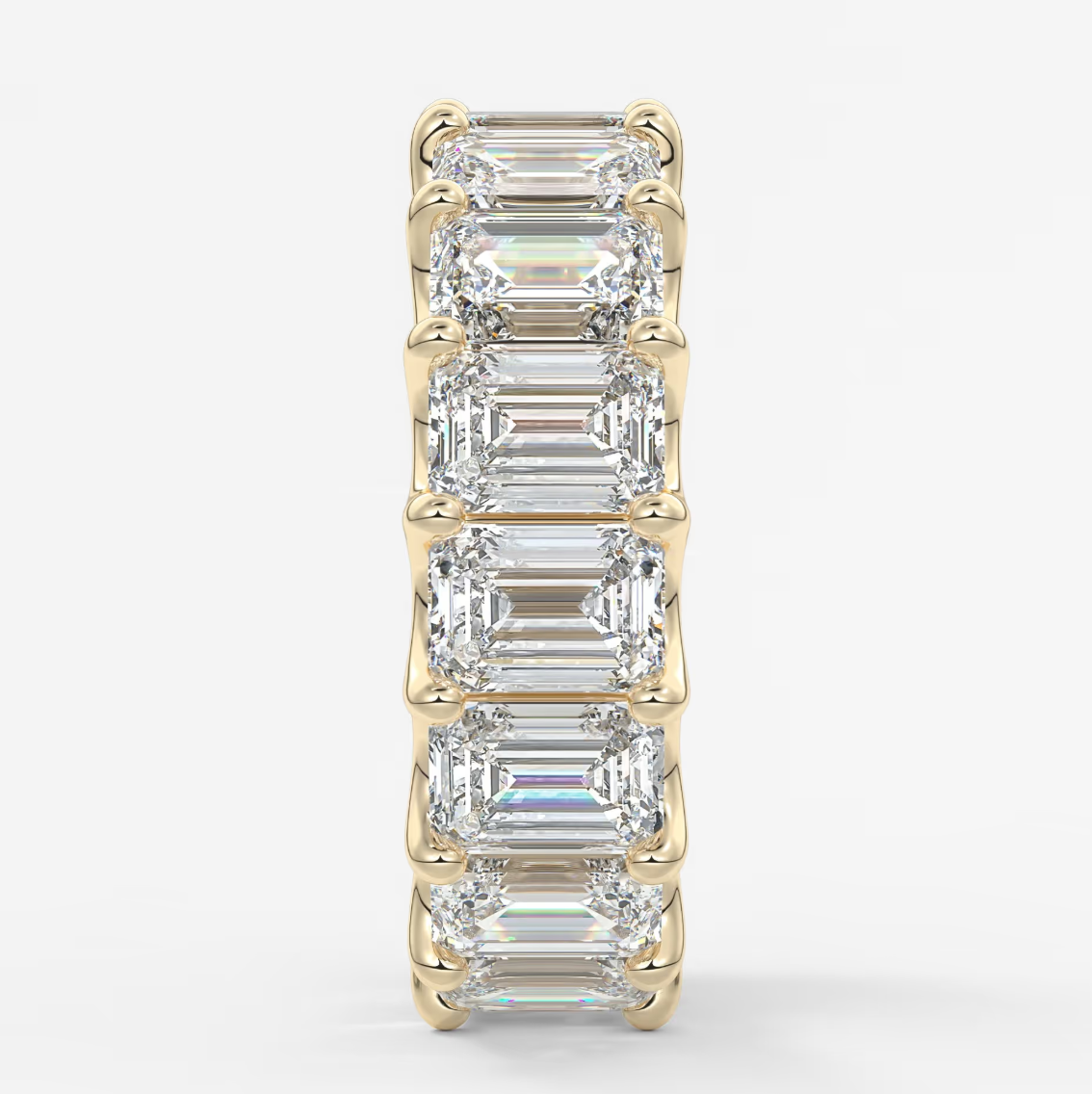 Custom made aurelia emerald eternity band 6mm – lab-grown or natural diamonds