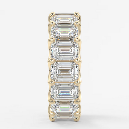 Custom made aurelia emerald eternity band 6mm – lab-grown or natural diamonds