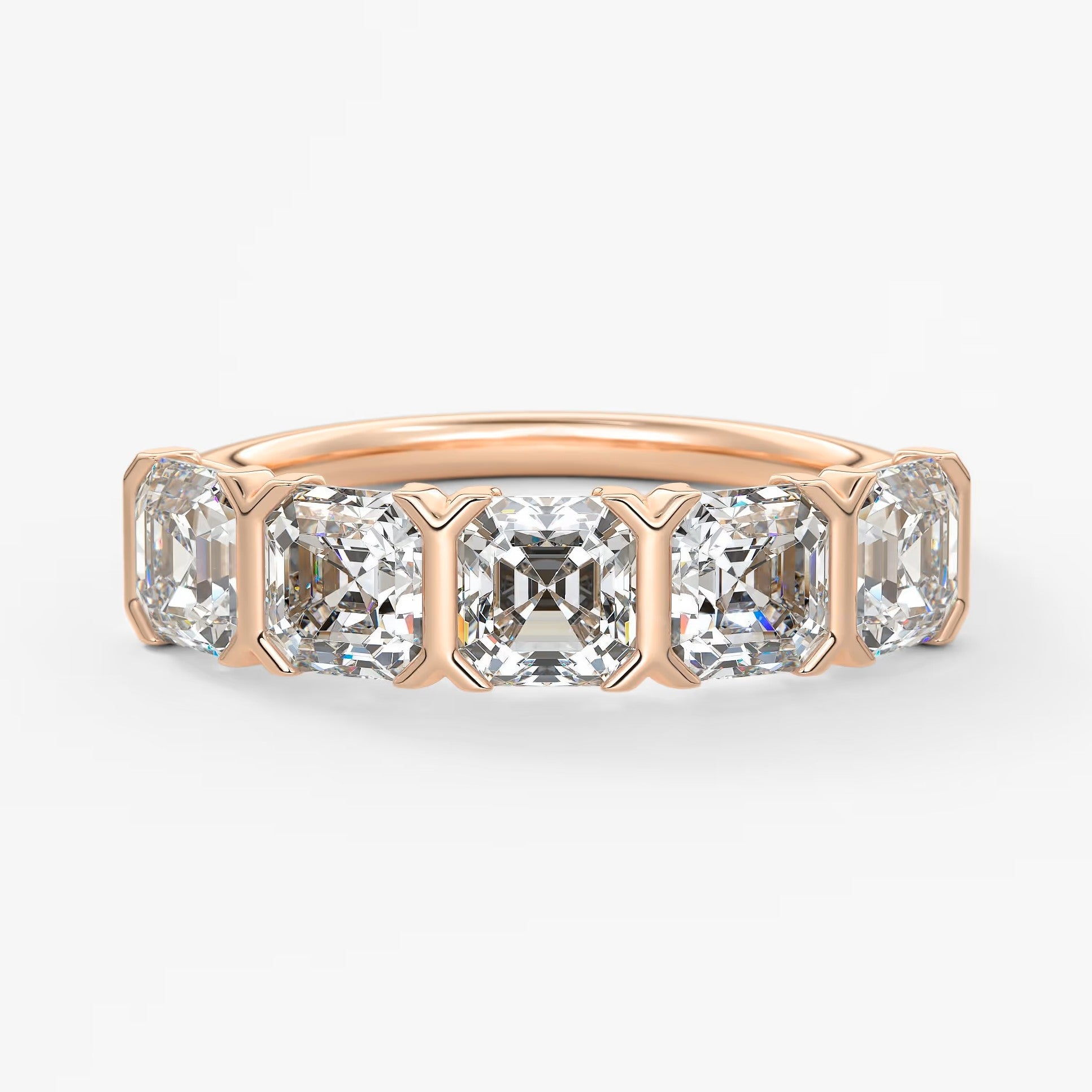 Avenor asscher five-stone engagement ring