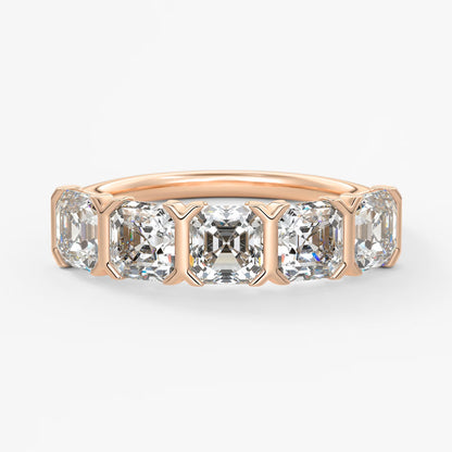 Avenor asscher five-stone engagement ring