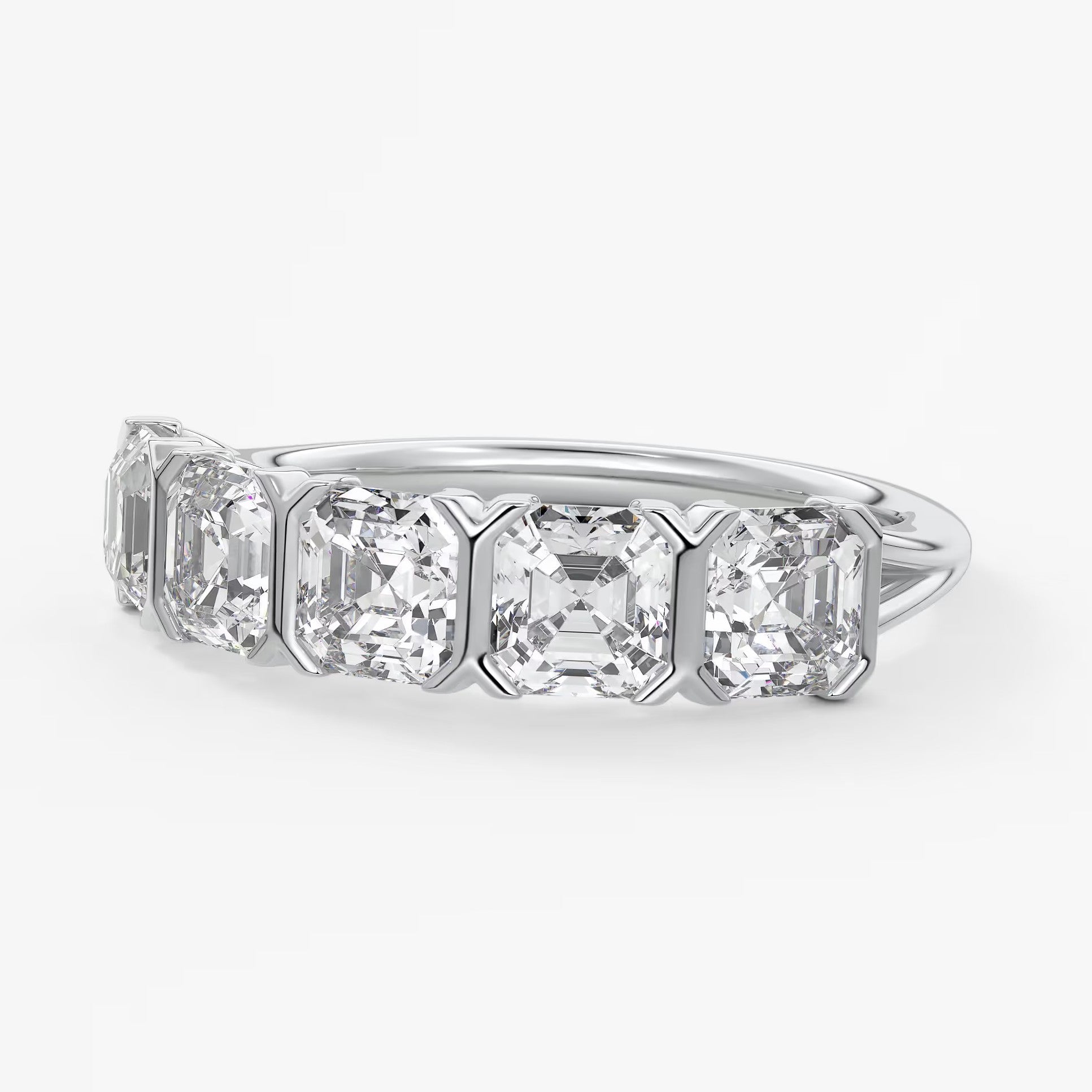 Avenor asscher five-stone engagement ring