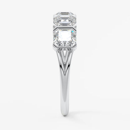 Avenor asscher five-stone engagement ring