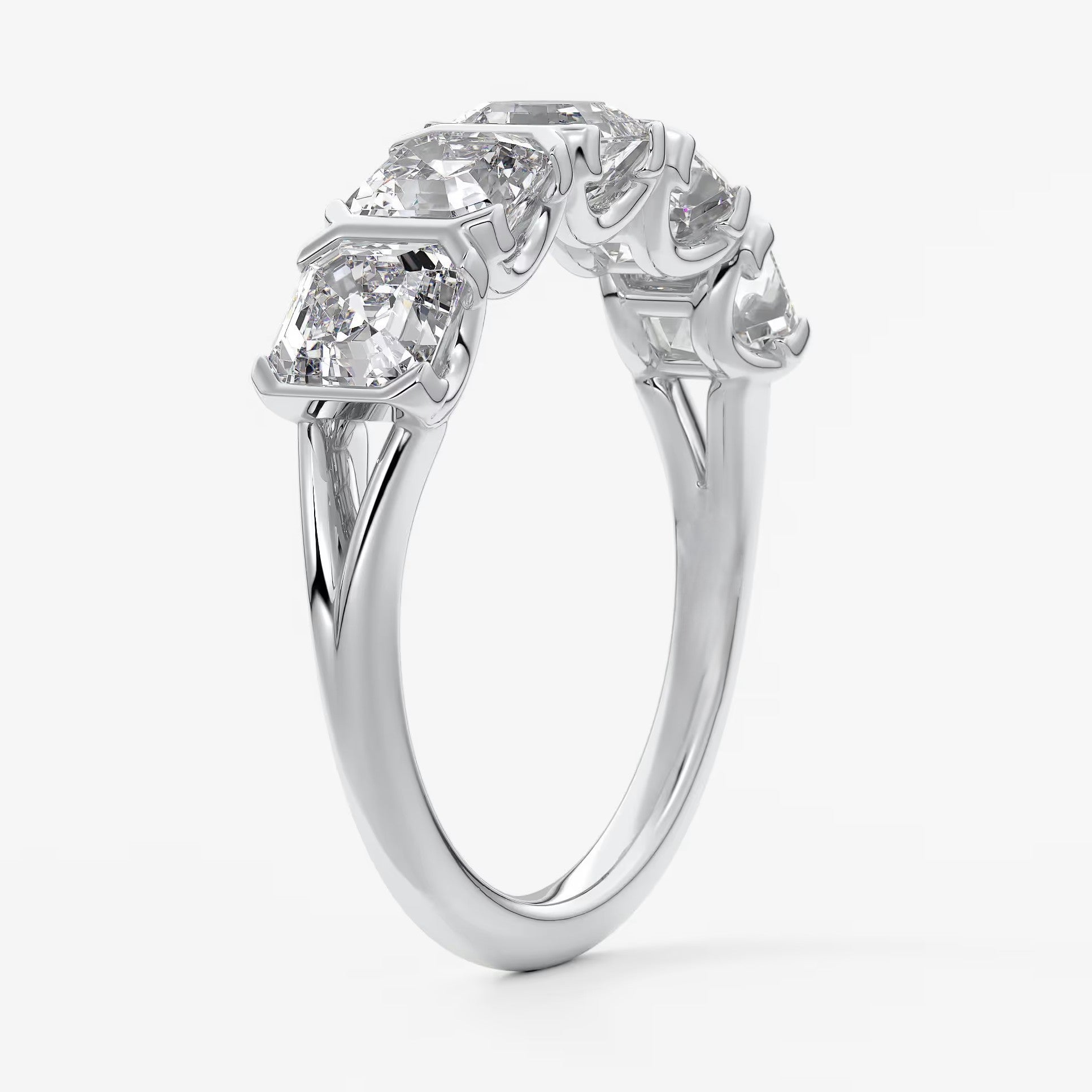 Avenor asscher five-stone engagement ring