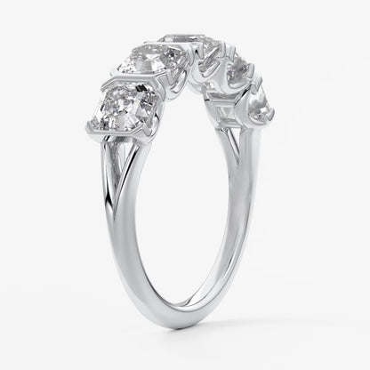 Avenor asscher five-stone engagement ring