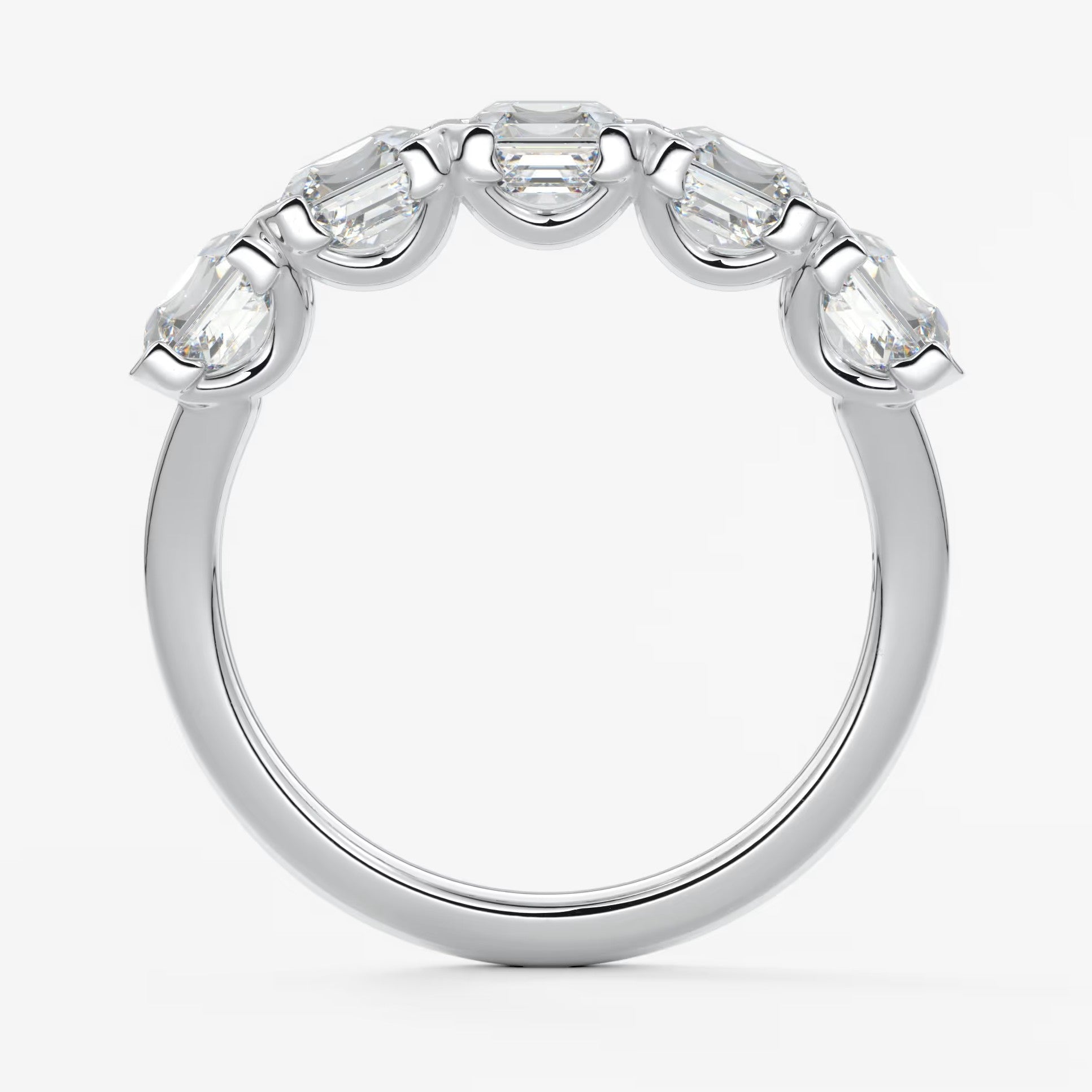 Avenor asscher five-stone engagement ring
