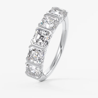 Avenor asscher five-stone engagement ring