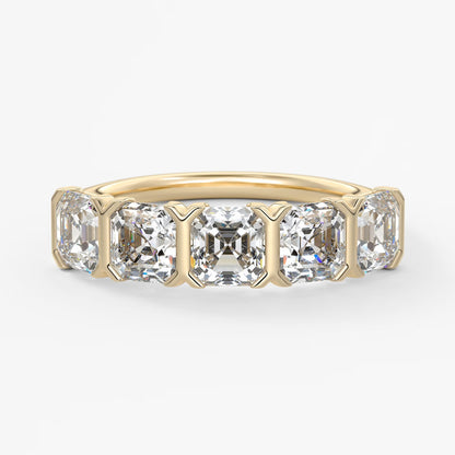 Avenor asscher five-stone engagement ring