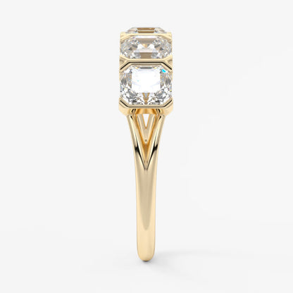 Avenor asscher five-stone engagement ring