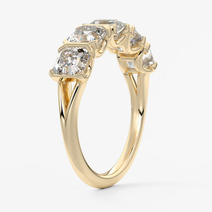 Avenor asscher five-stone engagement ring