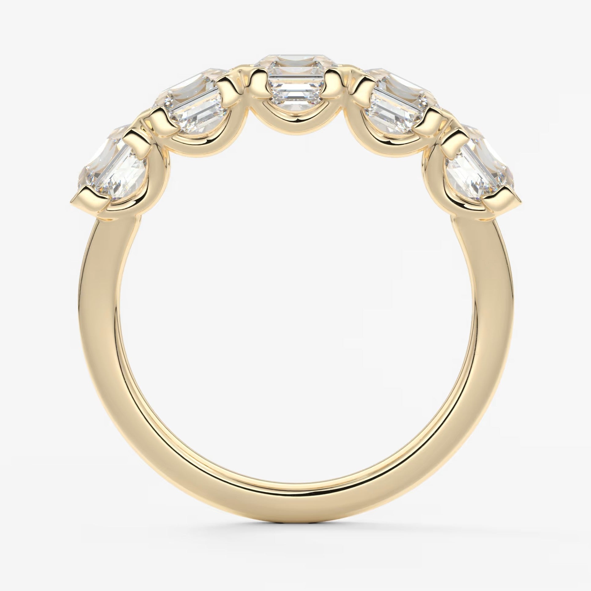 Avenor asscher five-stone engagement ring