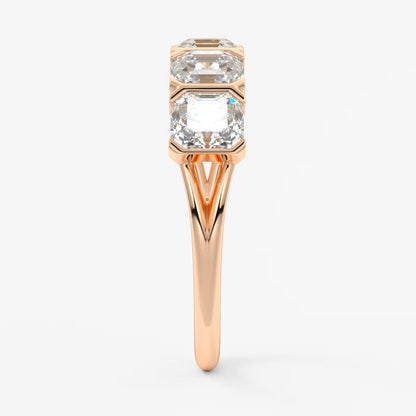 Avenor asscher five-stone engagement ring