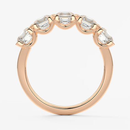Avenor asscher five-stone engagement ring