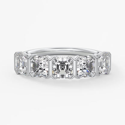 Avenor asscher five-stone engagement ring