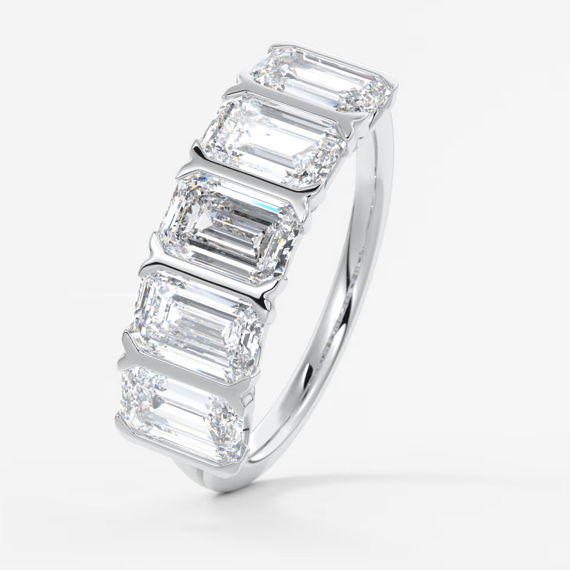 Avenor emerald five-stone engagement ring